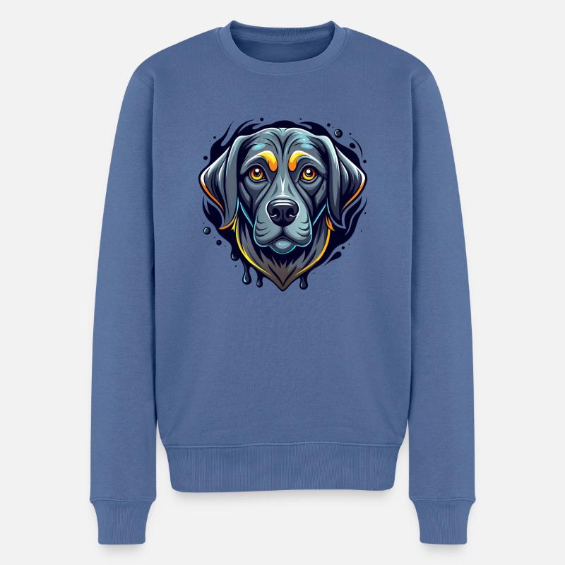 Labrador - Pull Premium bio Homme - bleu pigeon