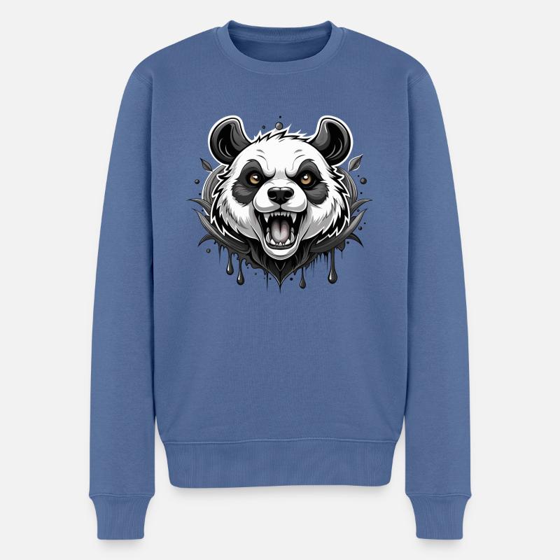 panda - Pull Premium bio Homme - bleu pigeon