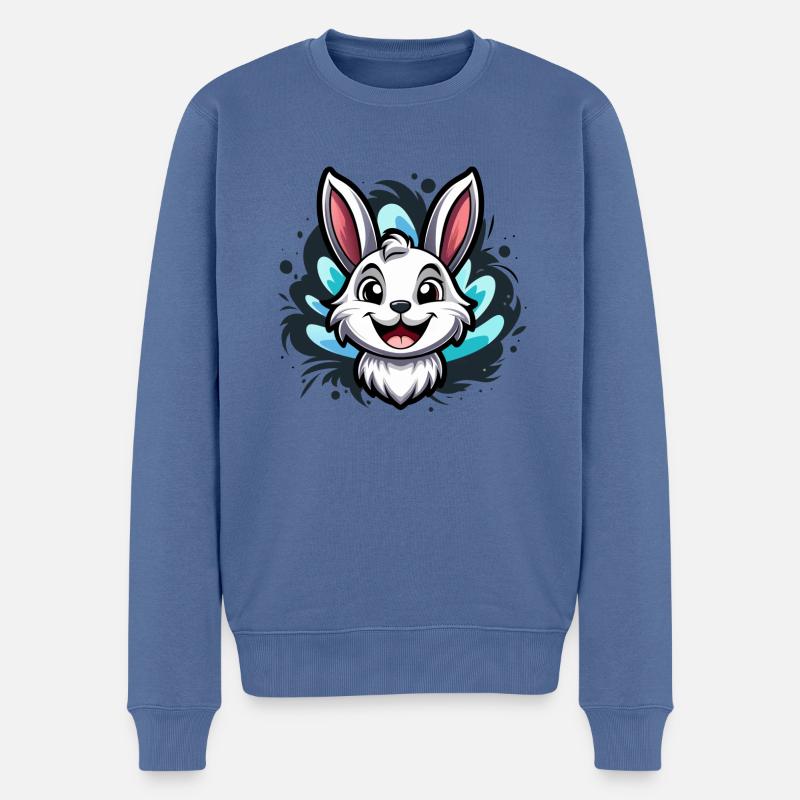 Lapin de Pâques - Pull Premium bio Homme - bleu pigeon