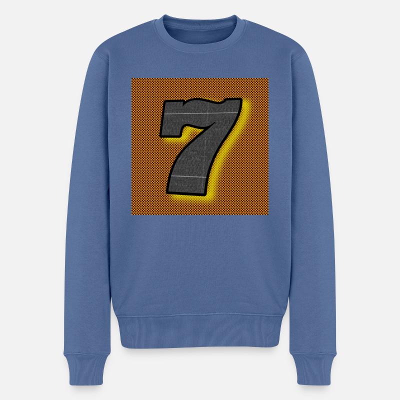 7 (Sept) - Image - 2023 - Pull Premium bio Homme - bleu pigeon