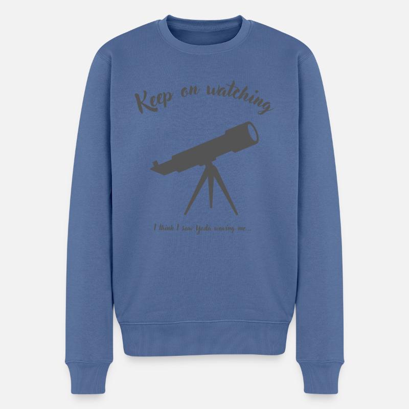 Keep On Watching - Männer Premium Bio Pullover - Taubenblau