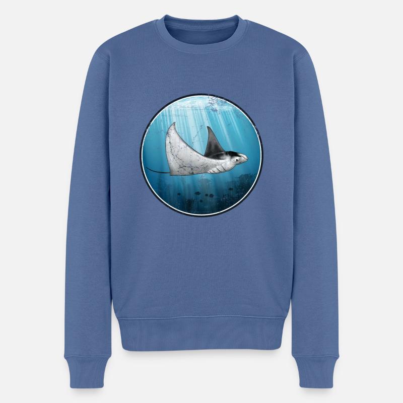 Mantarochen - Männer Premium Bio Pullover - Taubenblau