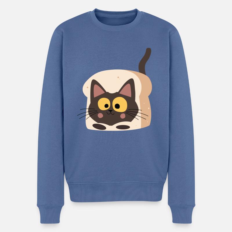 Pain de chat - Pull Premium bio Homme - bleu pigeon
