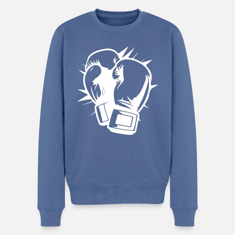 Boxhandschuhe Symbol Boxen Boxing - Männer Premium Bio Pullover - Taubenblau