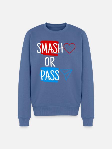 Smash or Pass - Men's Premium Organic Jumper - stone blue