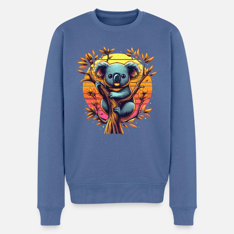 Koala - Pull Premium bio Homme - bleu pigeon