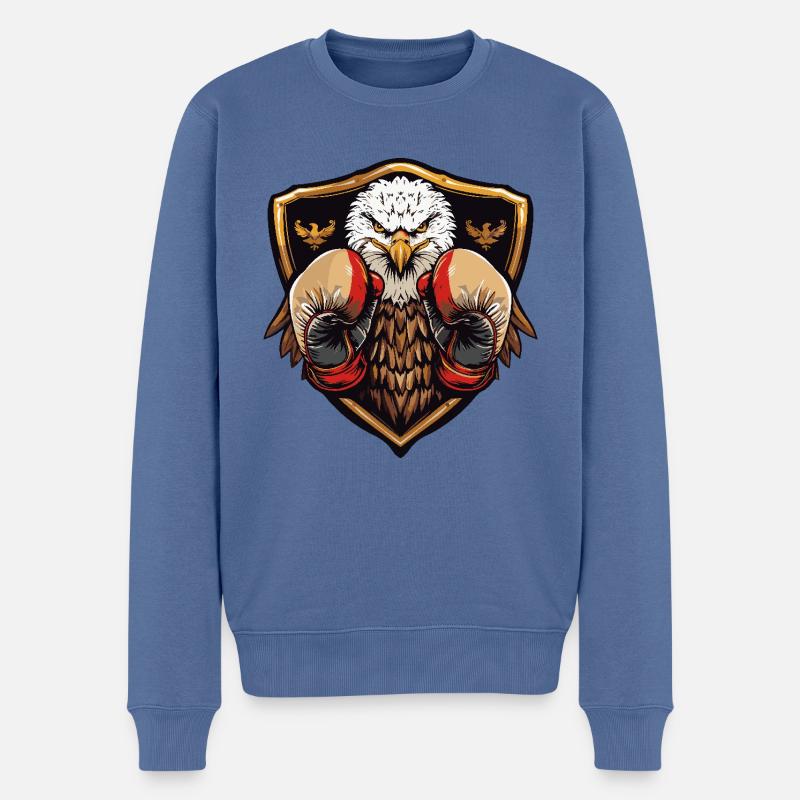 Eagle Boxer MMA - Pull Premium bio Homme - bleu pigeon