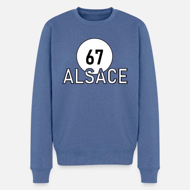 Elsass N67 - Männer Premium Bio Pullover - Taubenblau