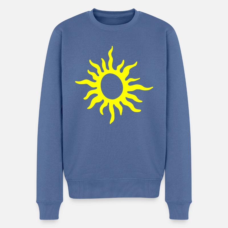 Sonne Symbol Leben - Männer Premium Bio Pullover - Taubenblau