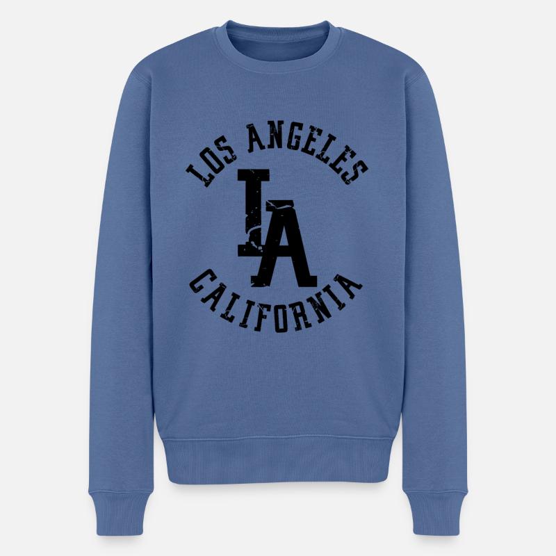 Los angeles california - Männer Premium Bio Pullover - Taubenblau
