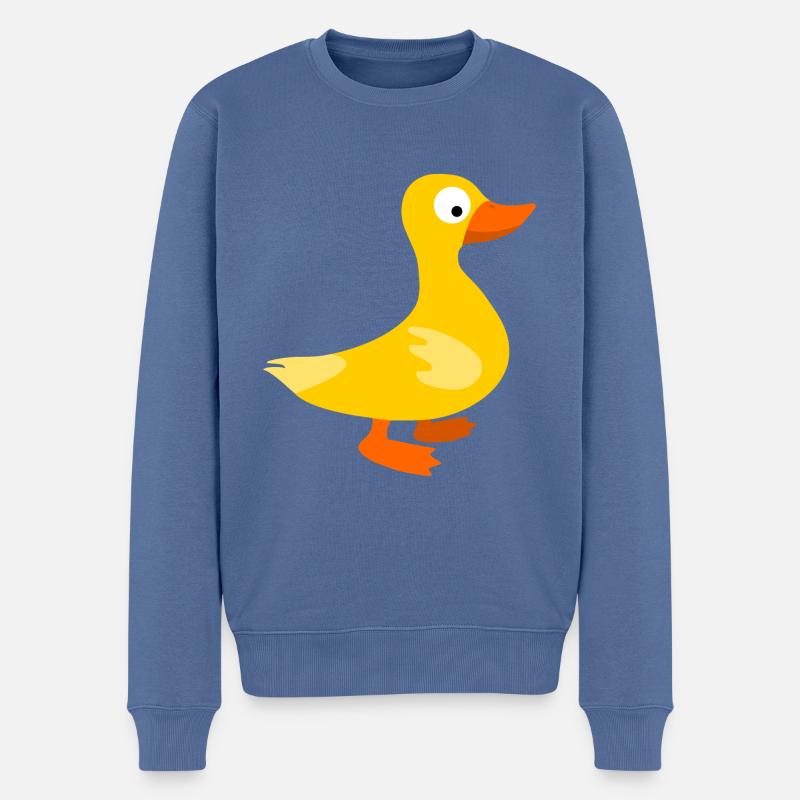 Ente Dug - Männer Premium Bio Pullover - Taubenblau
