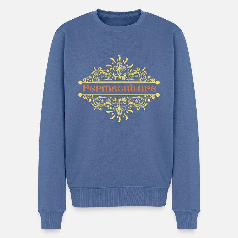 Permaculture - Pull Premium bio Homme - bleu pigeon