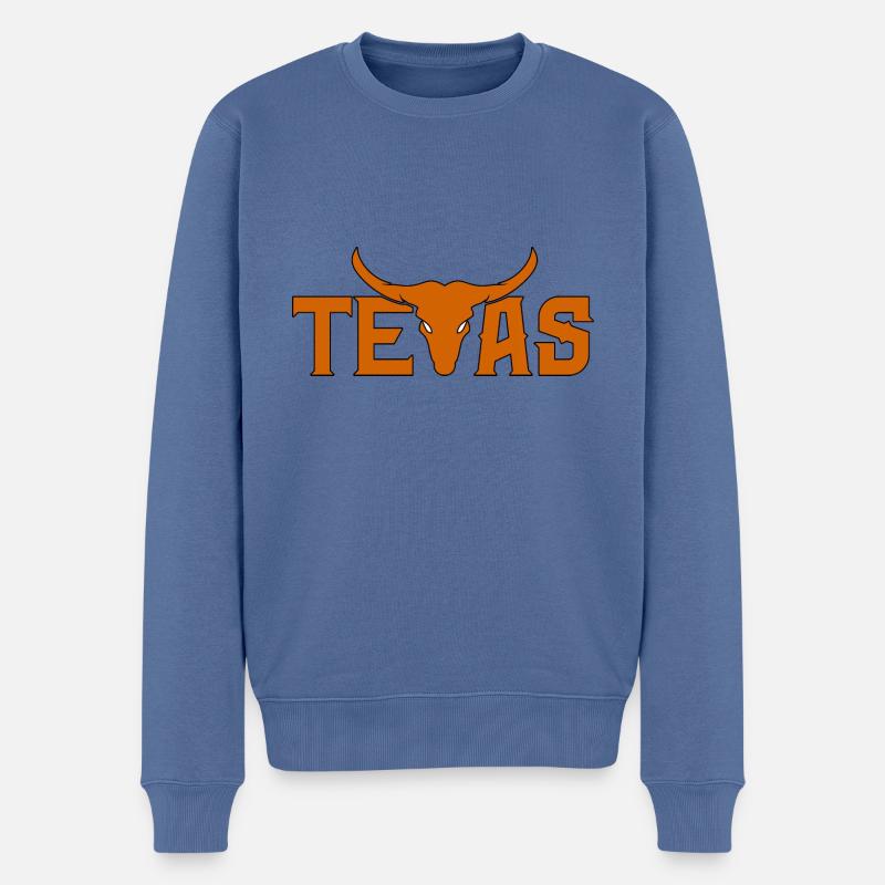 Texas - Pull Premium bio Homme - bleu pigeon