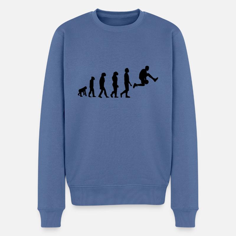 Evolution Basketball / Basketballer - Männer Premium Bio Pullover - Taubenblau