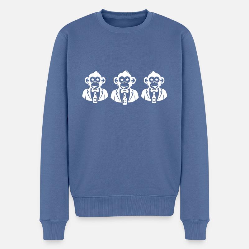 Junggesellenabschied Bräutigam Team - Männer Premium Bio Pullover - Taubenblau