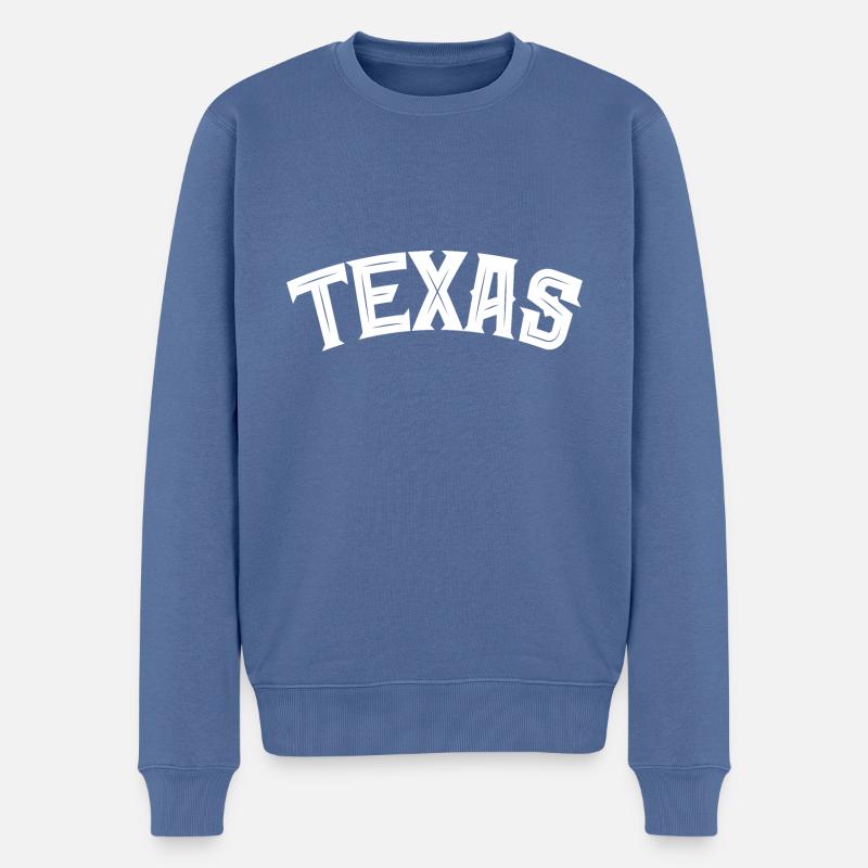 Texas - Pull Premium bio Homme - bleu pigeon