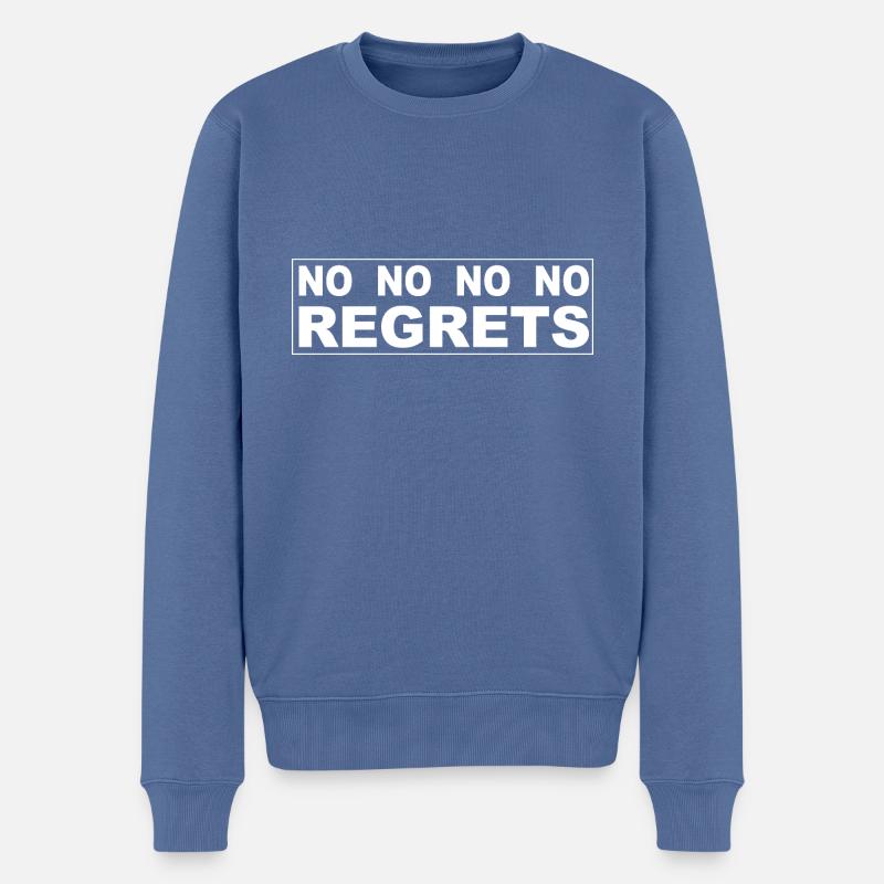 Aucun regret - Pull Premium bio Homme - bleu pigeon