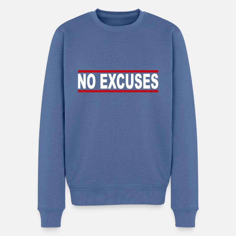Pas d’excuses - Pull Premium bio Homme - bleu pigeon