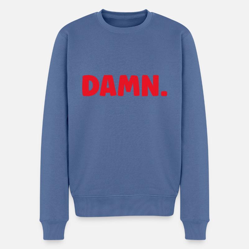 Merde - Verdammt - Pull Premium bio Homme - bleu pigeon