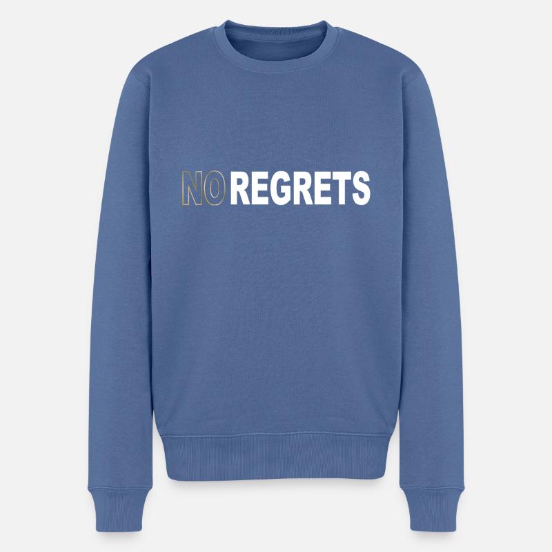 No regrets - Männer Premium Bio Pullover - Taubenblau