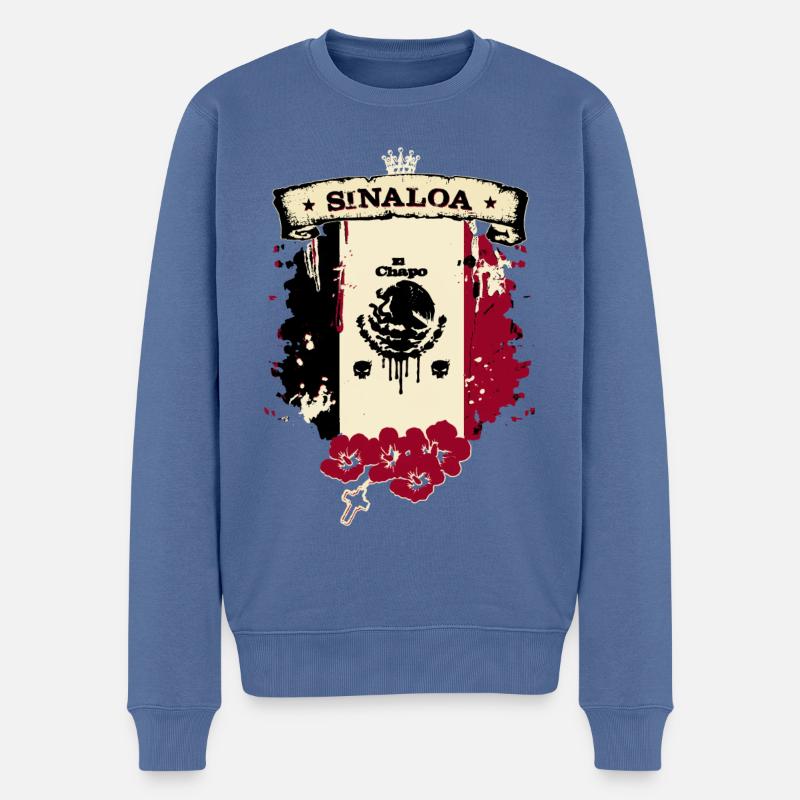Sinaloa Mexico - Männer Premium Bio Pullover - Taubenblau