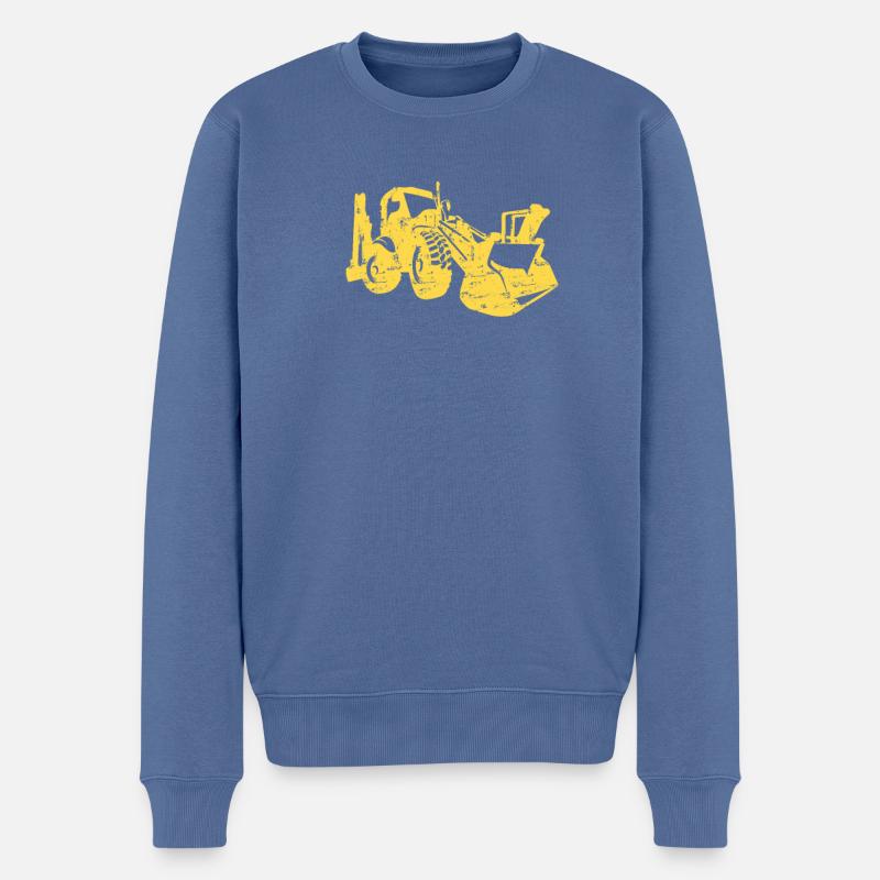 Baggerfahrer Radlader Bagger - Männer Premium Bio Pullover - Taubenblau