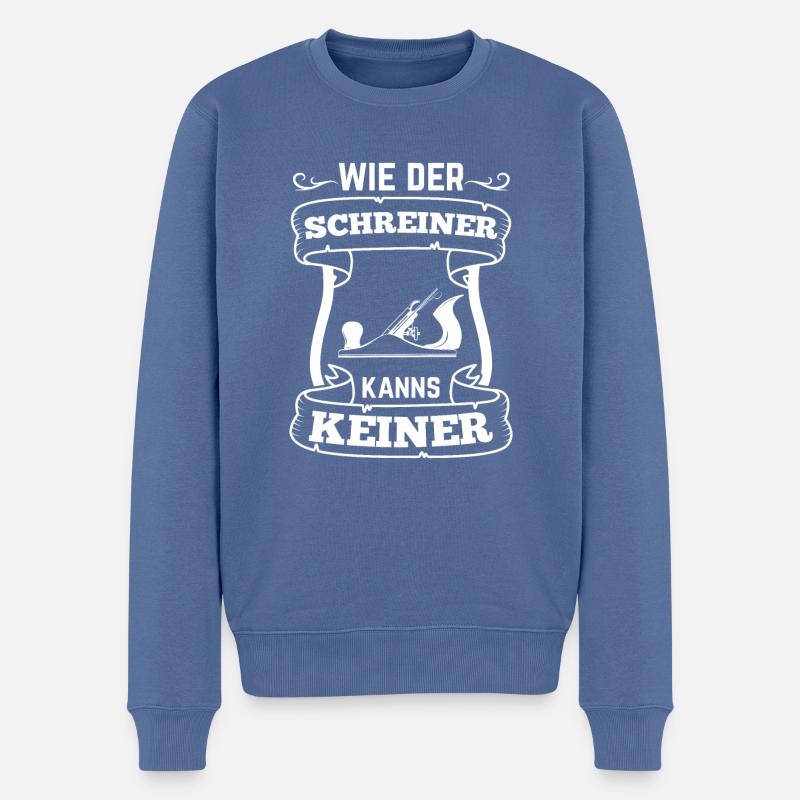 Schreiner wie der Schreiner kanns keiner Cess - Männer Premium Bio Pullover - Taubenblau