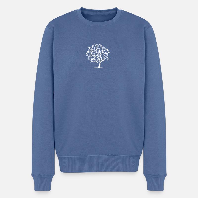 Tree Deciduous Tree T-Shirt - Men's Premium Organic Jumper - stone blue