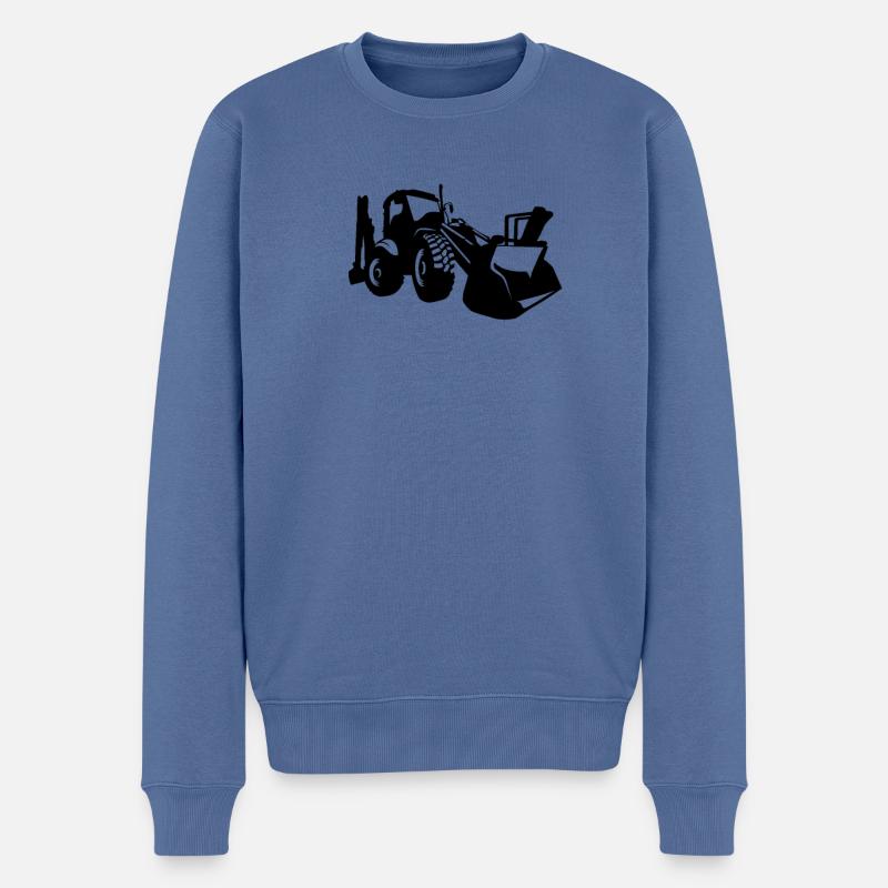 Baggerfahrer Radlader Bagger - Männer Premium Bio Pullover - Taubenblau