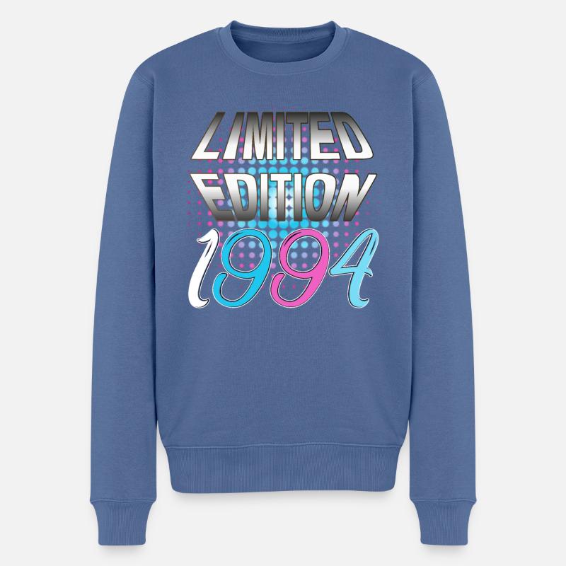 Édition limitée 1994 - Pull Premium bio Homme - bleu pigeon