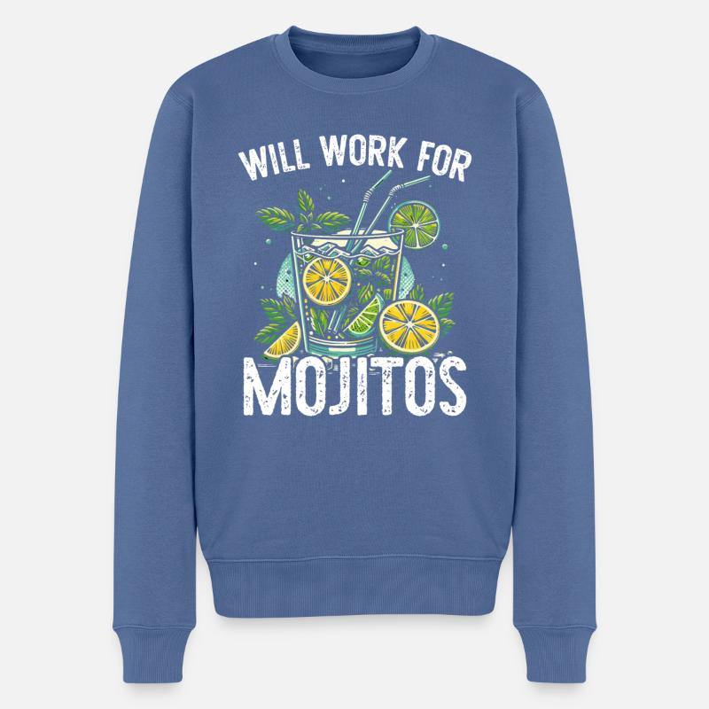Fonctionnera pour Mojitos - Pull Premium bio Homme - bleu pigeon