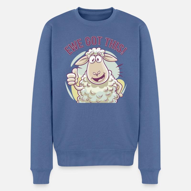 Ewe Got This - Männer Premium Bio Pullover - Taubenblau