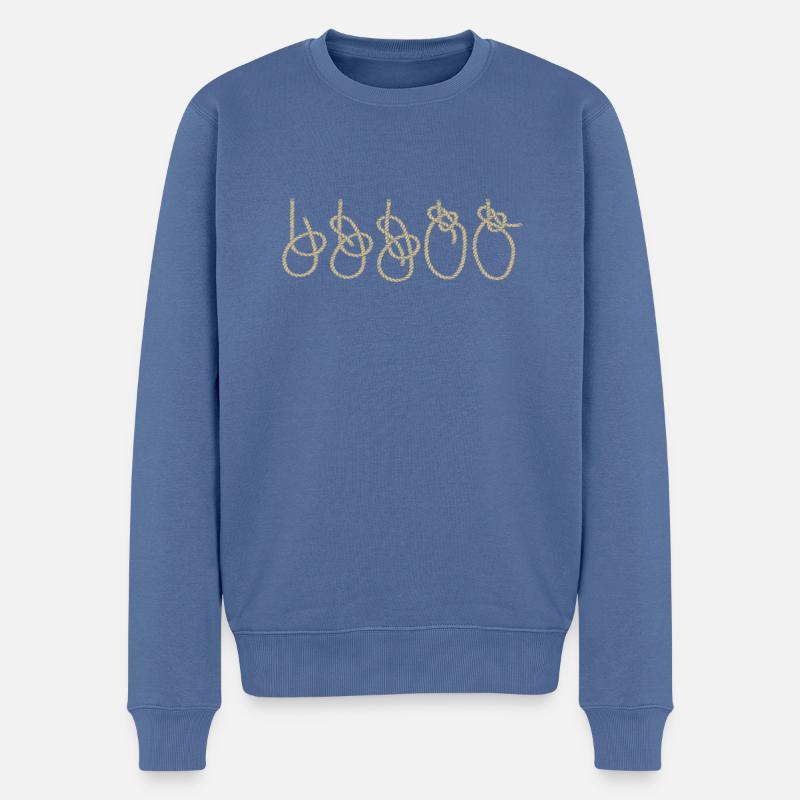 Noeud de voile - Pull Premium bio Homme - bleu pigeon