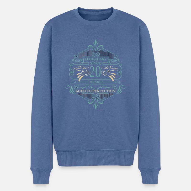 20 Geburtstag Legendary Since 20 Years - Männer Premium Bio Pullover - Taubenblau