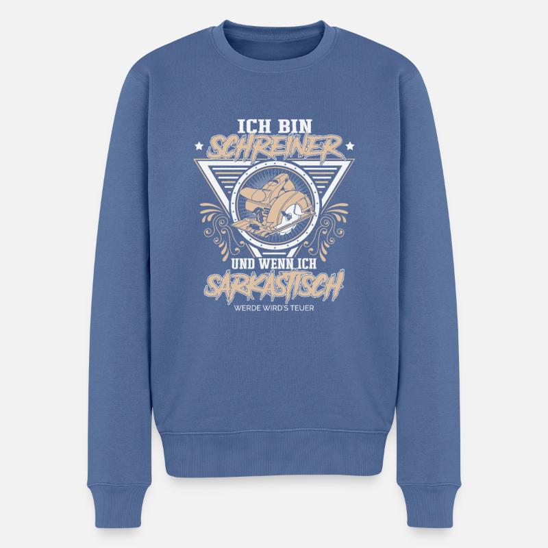Schreiner Geschenkideen - Männer Premium Bio Pullover - Taubenblau
