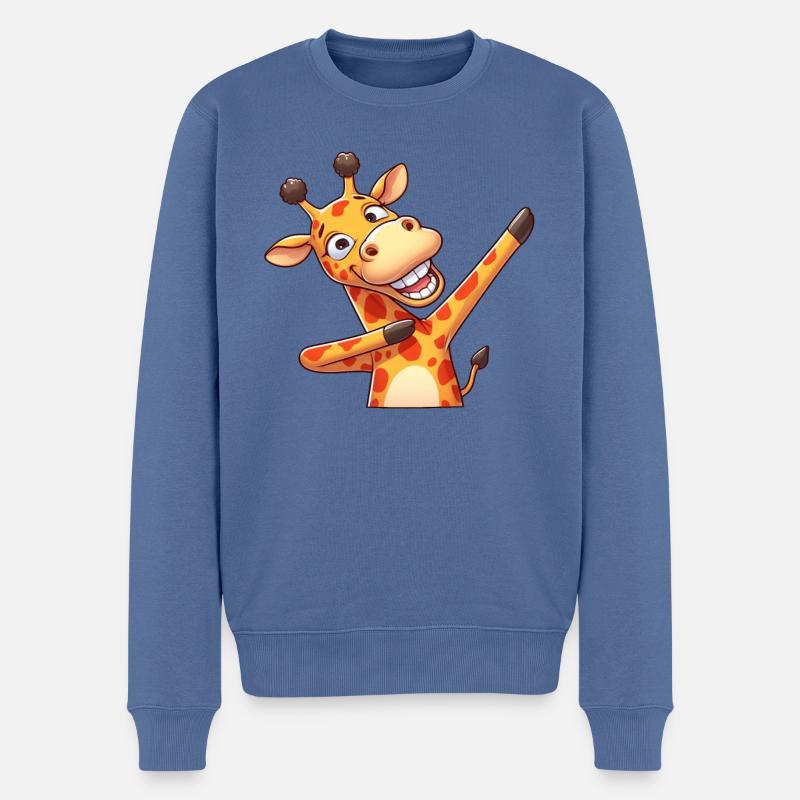 Cool Girafe Dabbing Dab Dance - Pull Premium bio Homme - bleu pigeon