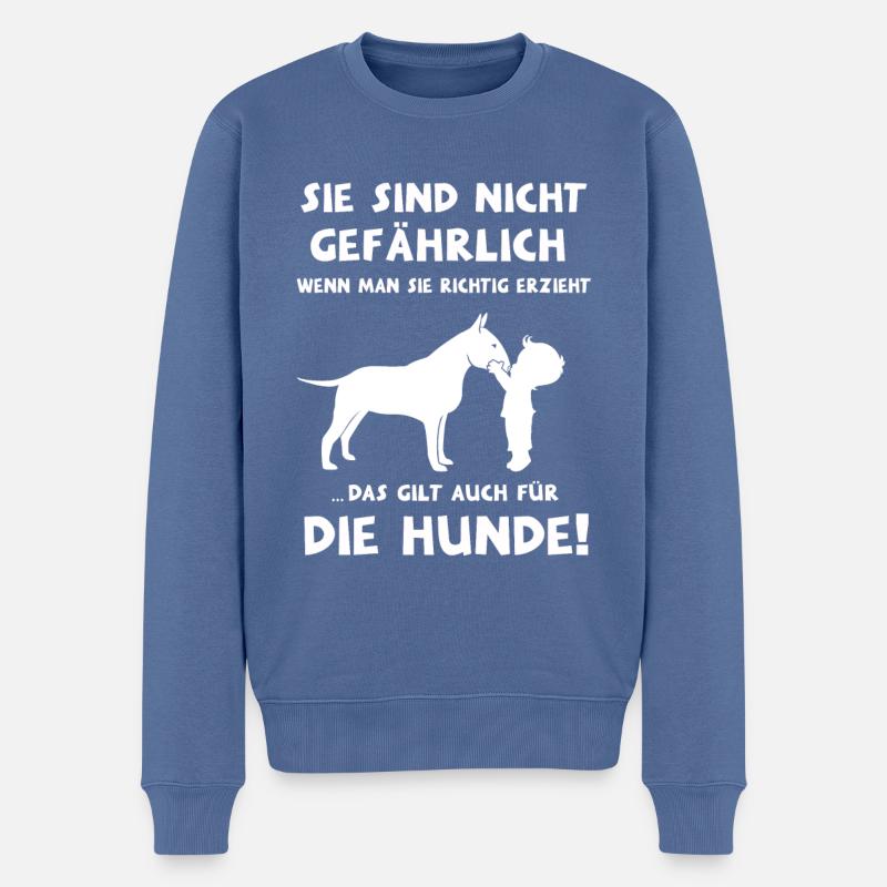 Sie sind nicht gefährlich - Männer Premium Bio Pullover - Taubenblau