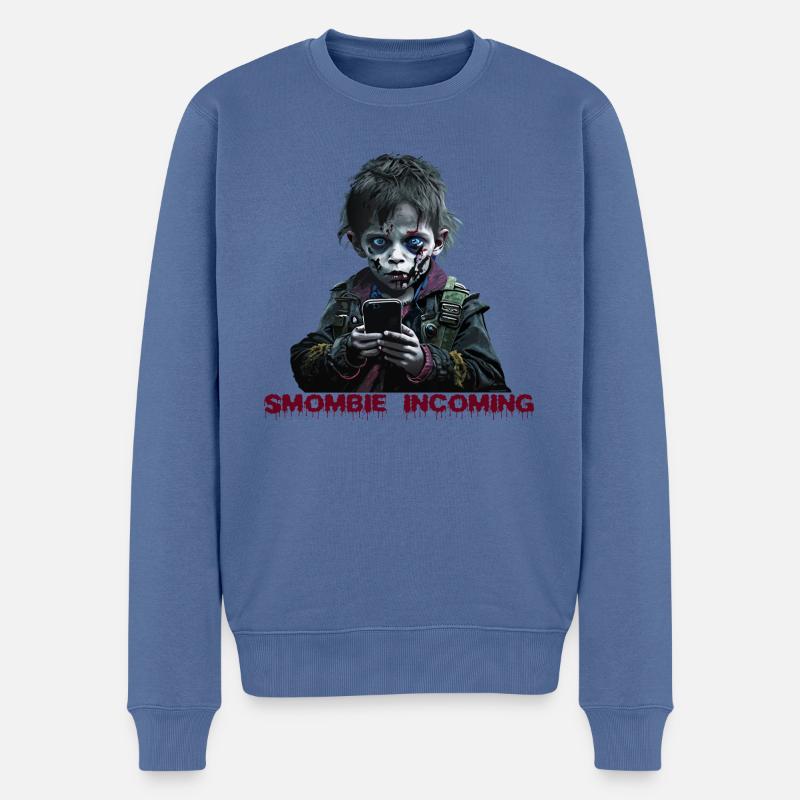 Smombie Entrant - Pull Premium bio Homme - bleu pigeon