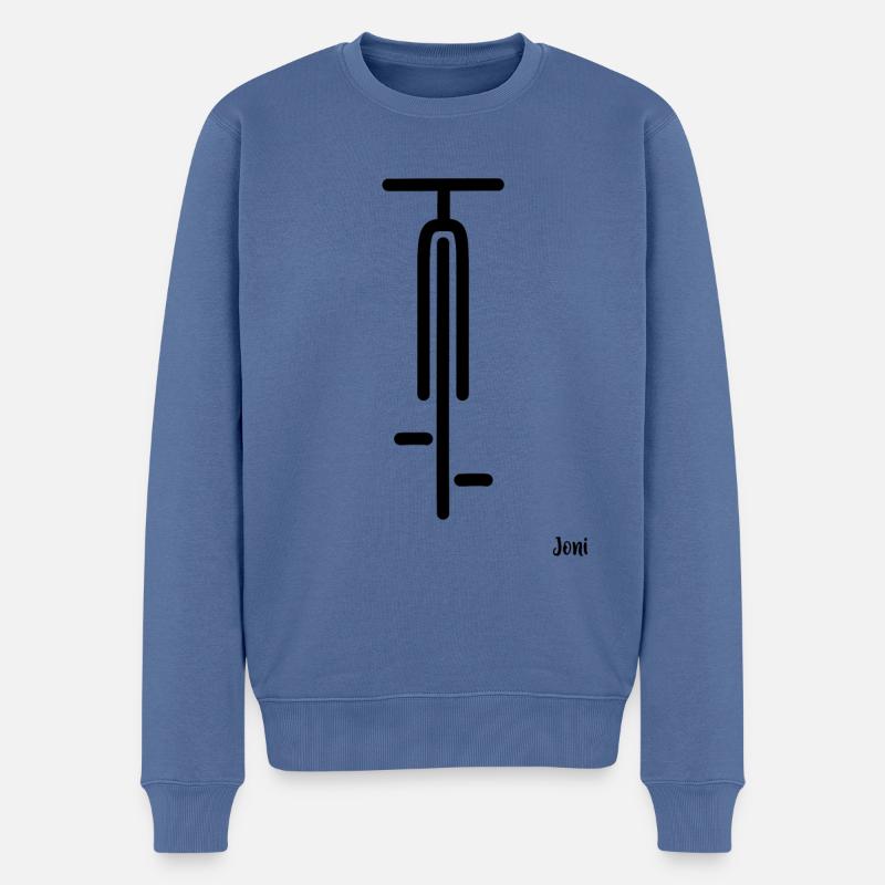 Rennrad Joni - Männer Premium Bio Pullover - Taubenblau