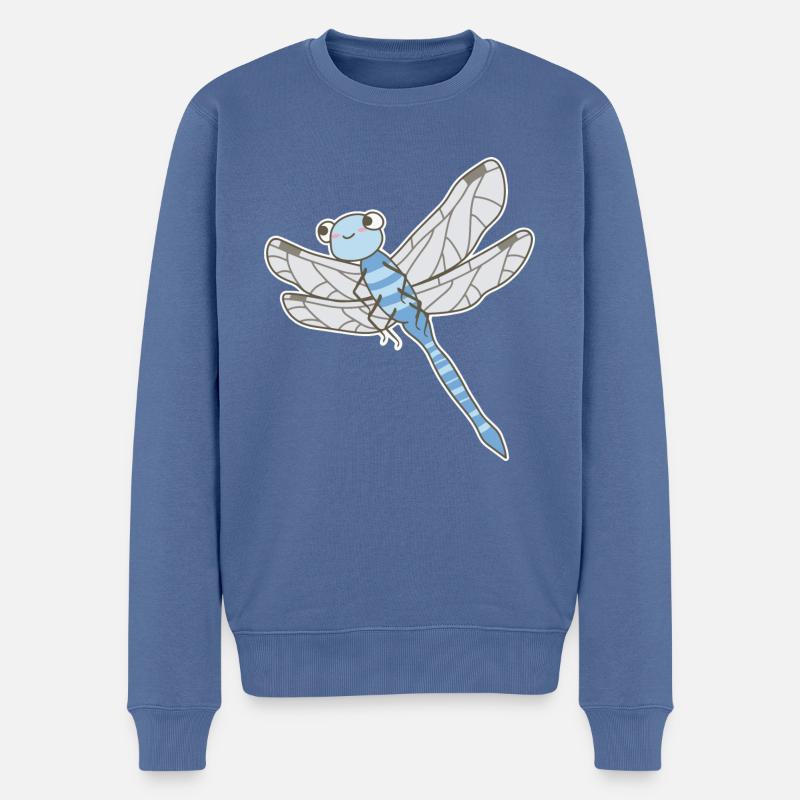 Libellule - Pull Premium bio Homme - bleu pigeon
