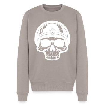 Skeleton Biker - Pull Premium bio Homme - taupe - Devant - Nico (187cm)
