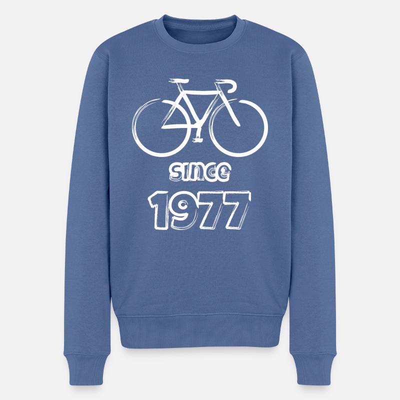 Seit 1977 !! - Männer Premium Bio Pullover - Taubenblau