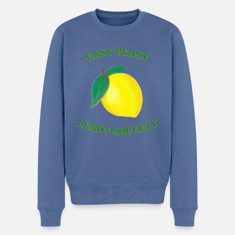 Squeezy au citron facile - Pull Premium bio Homme - bleu pigeon