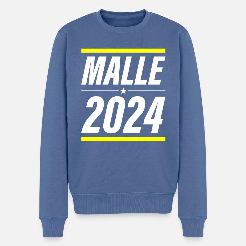 Malle 2024 - Männer Premium Bio Pullover - Taubenblau