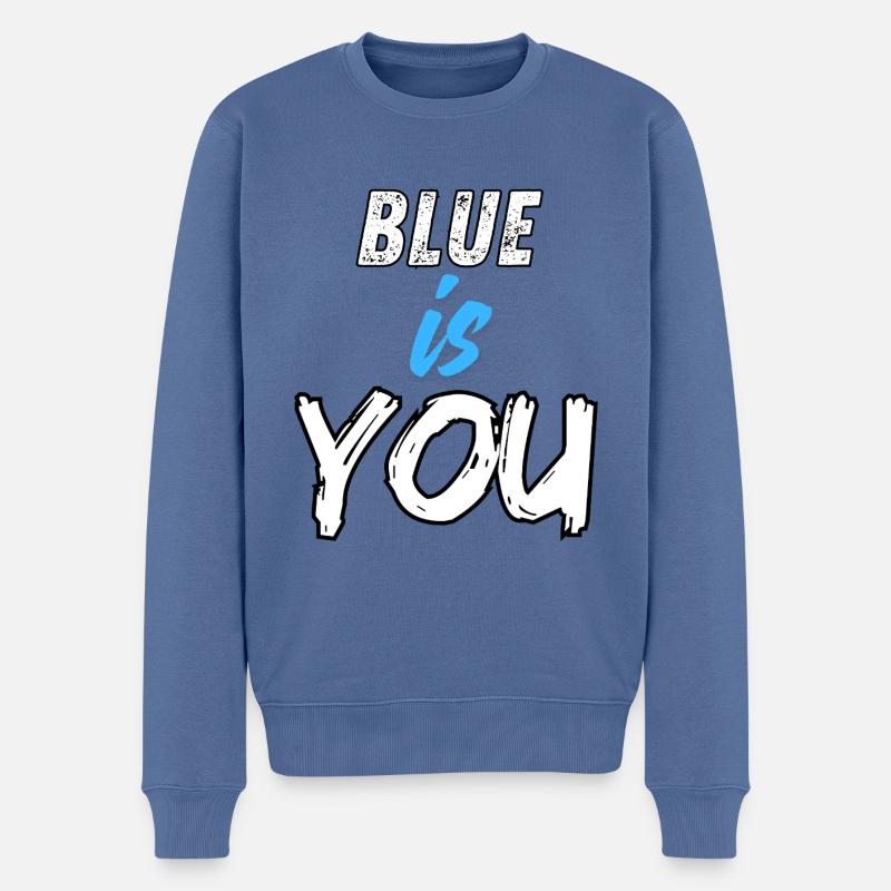 BLEU, C’EST VOUS - Pull Premium bio Homme - bleu pigeon
