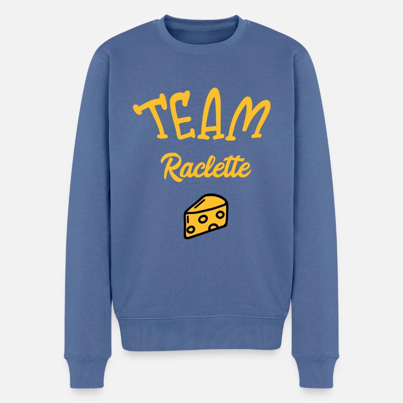 Team Raclette - Männer Premium Bio Pullover - Taubenblau