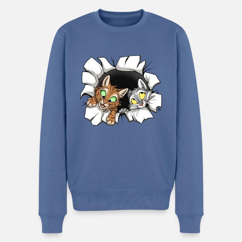 Adopt - don't shop - Männer Premium Bio Pullover - Taubenblau