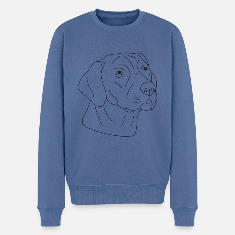 Rhodesian Ridgeback - Männer Premium Bio Pullover - Taubenblau