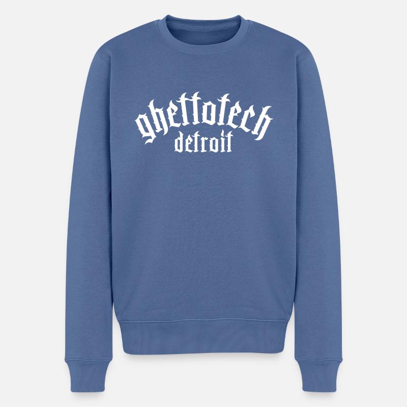 Gettotech Detroit - Männer Premium Bio Pullover - Taubenblau