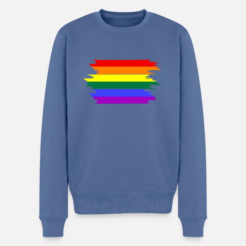Lgbtq - Männer Premium Bio Pullover - Taubenblau